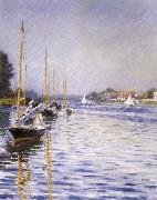 Gustave Caillebotte Boats on the Seine at Argenteruill Germany oil painting artist
